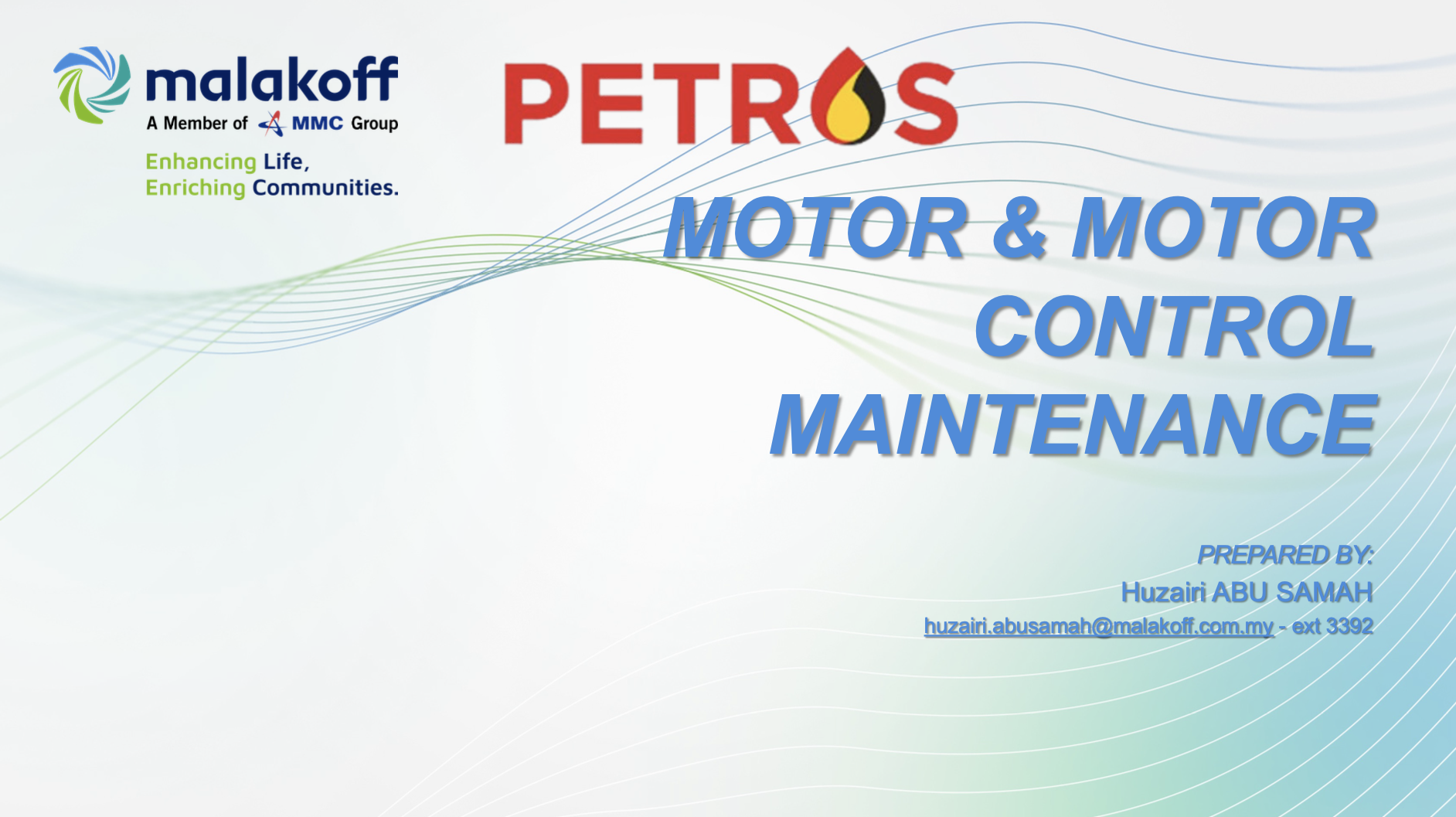 3.2 - Motor, Motor Control-Maintenance